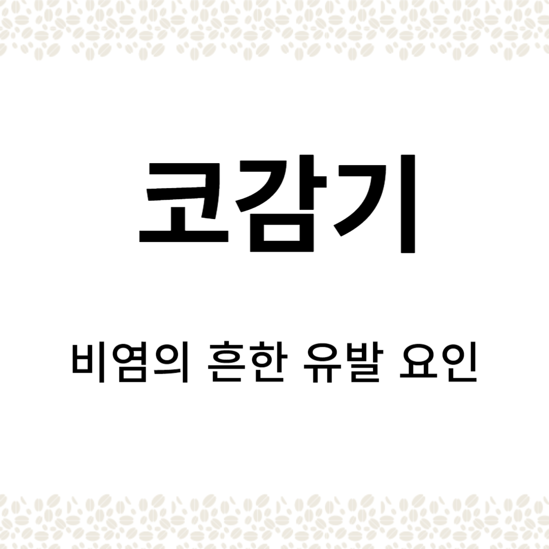 코감기를 통한 항해 : 비염의 흔한 유발 요인