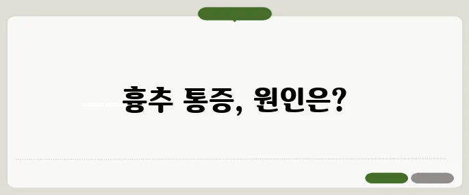 흉추 통증 증상과 대처법