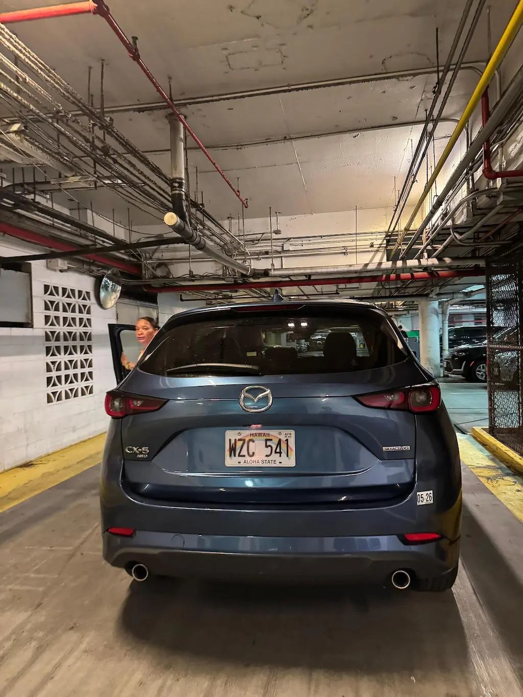 허츠에서 렌트한 마쯔다SUV