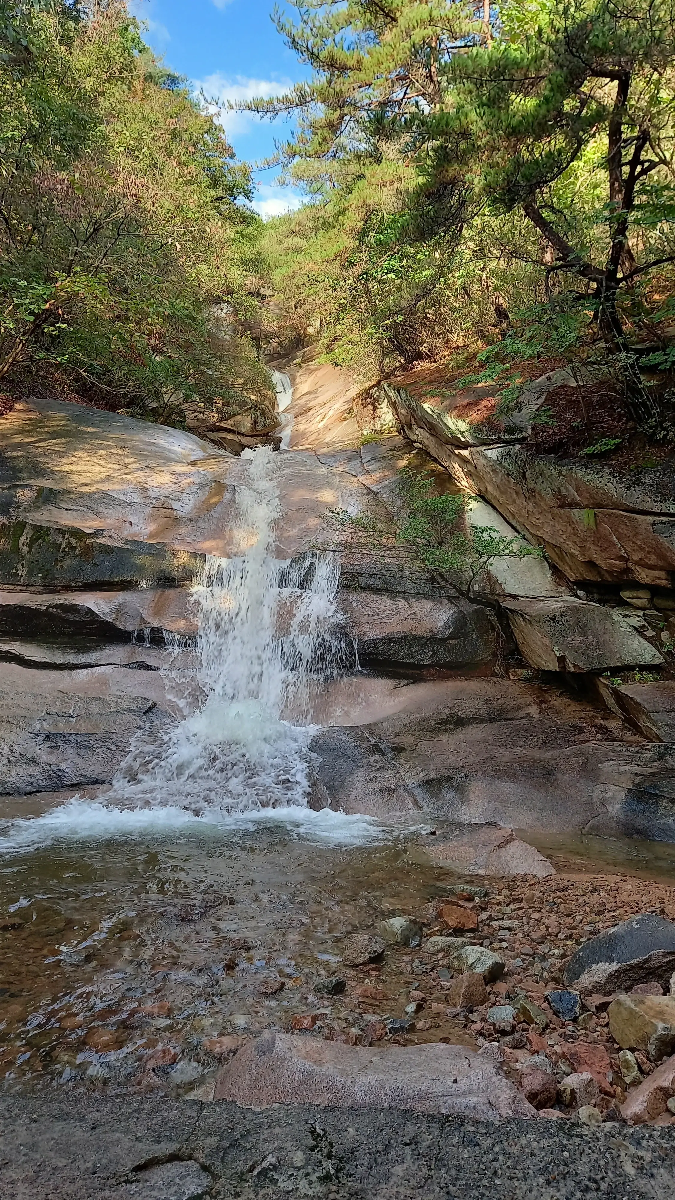 천태산 삼단폭포