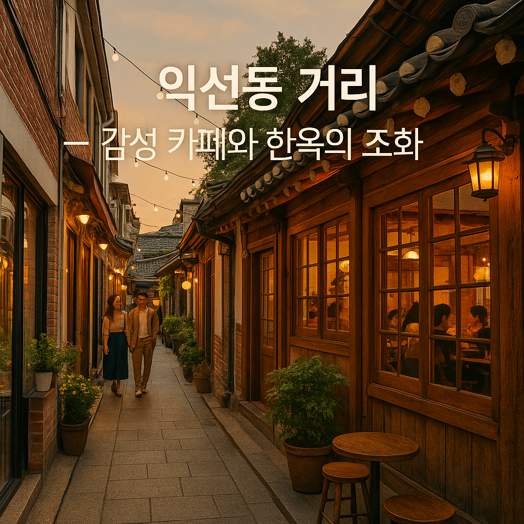 익선동 거리 &mdash; 감성 카페와 한옥의 조화