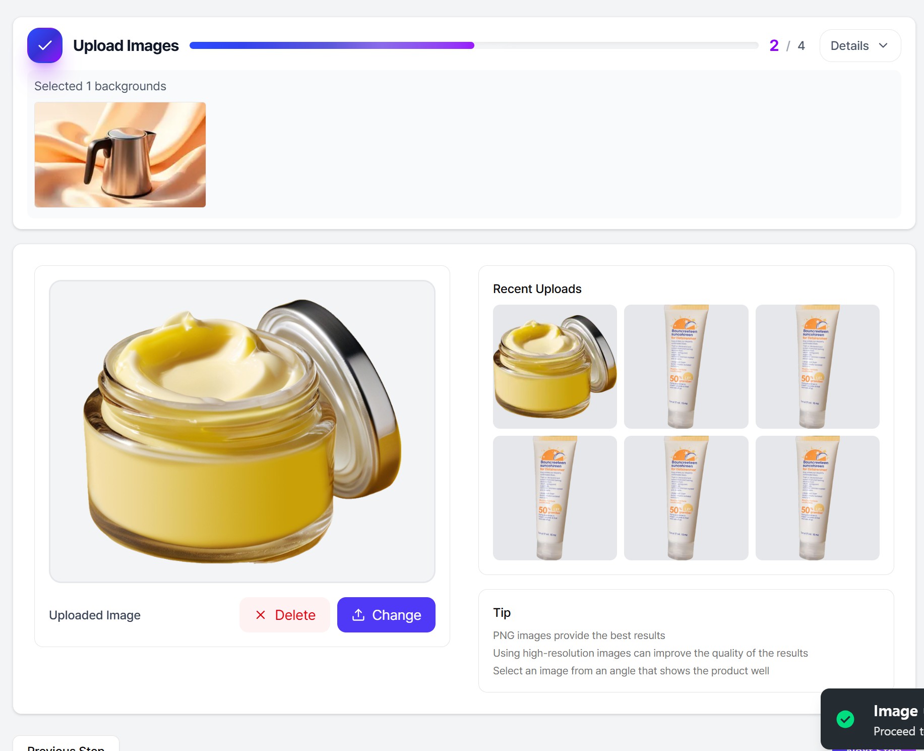 Step 2: Upload Product