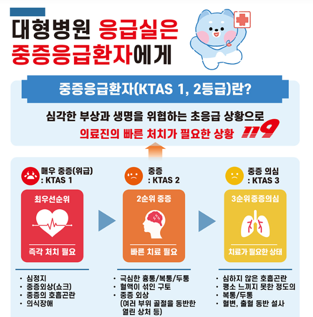 대형병원 응급환자 중증응급환자