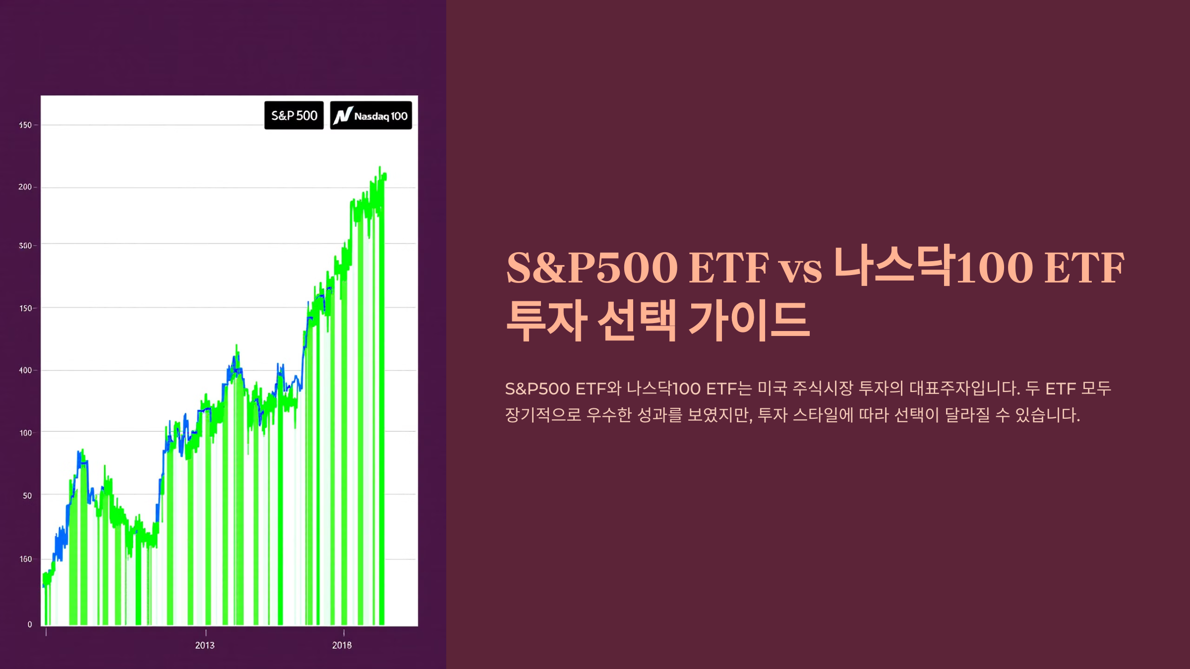 S&amp;P500 ETF vs 나스닥100 ETF,