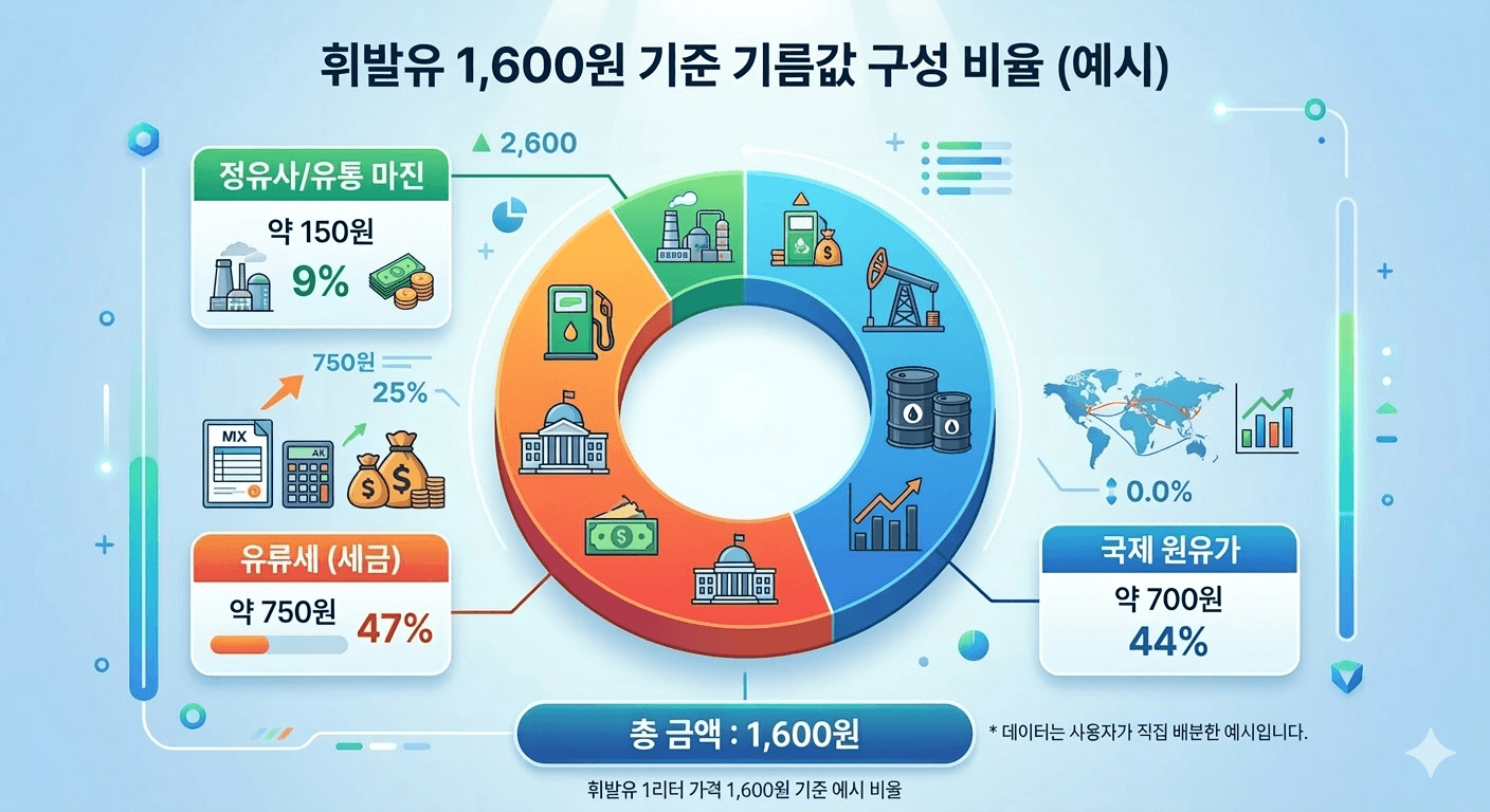 원유부터 주유소까지 가격이 정해지는 4단계