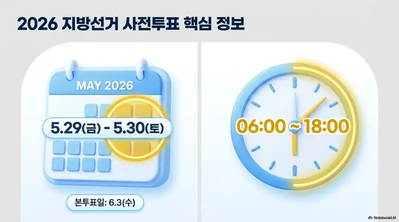 2026 지방선거 사전투표 일정 및 시간