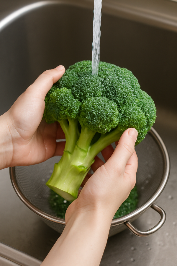 브로콜리 세척 사진