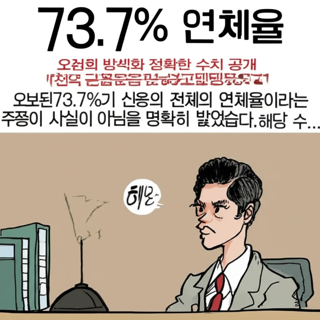 신용회복 지원 연체율 73.7% 오보..