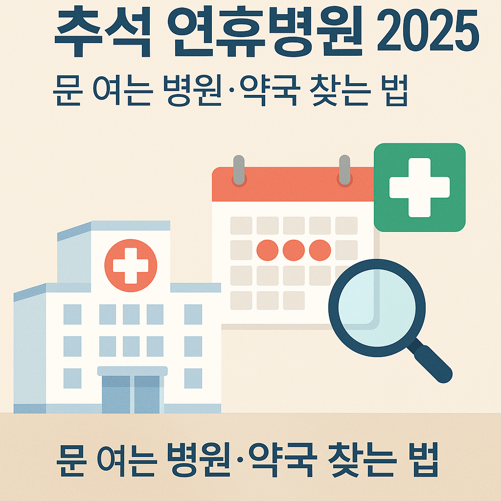 추석 연휴병원 2025 ❘ 문 여는 병원&middot;약국 찾는 법 총정리