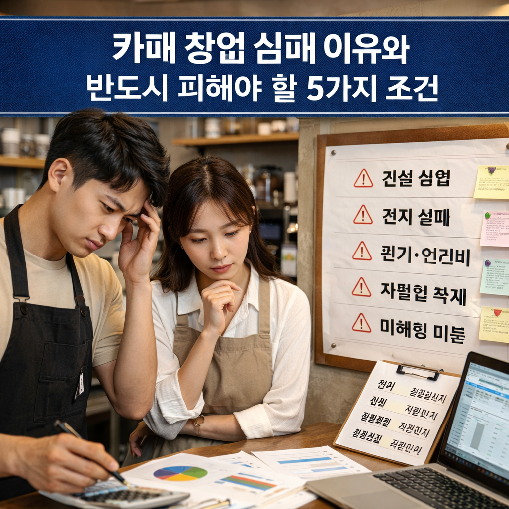 카페 창업 실패 이유와 반드시 피해야 할 5가지 조건