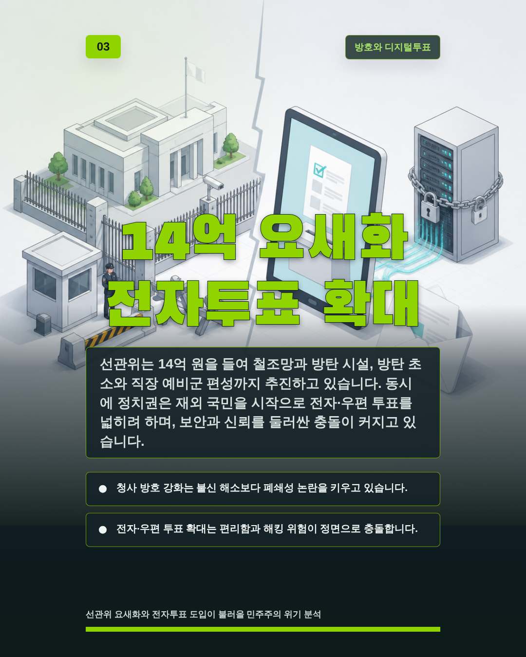 14억 요새화 전자투표 확대