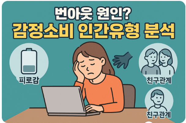 번아웃 원인? 감정소비 인간유형 분석 (피로감, 감정 착취, 친구관계)