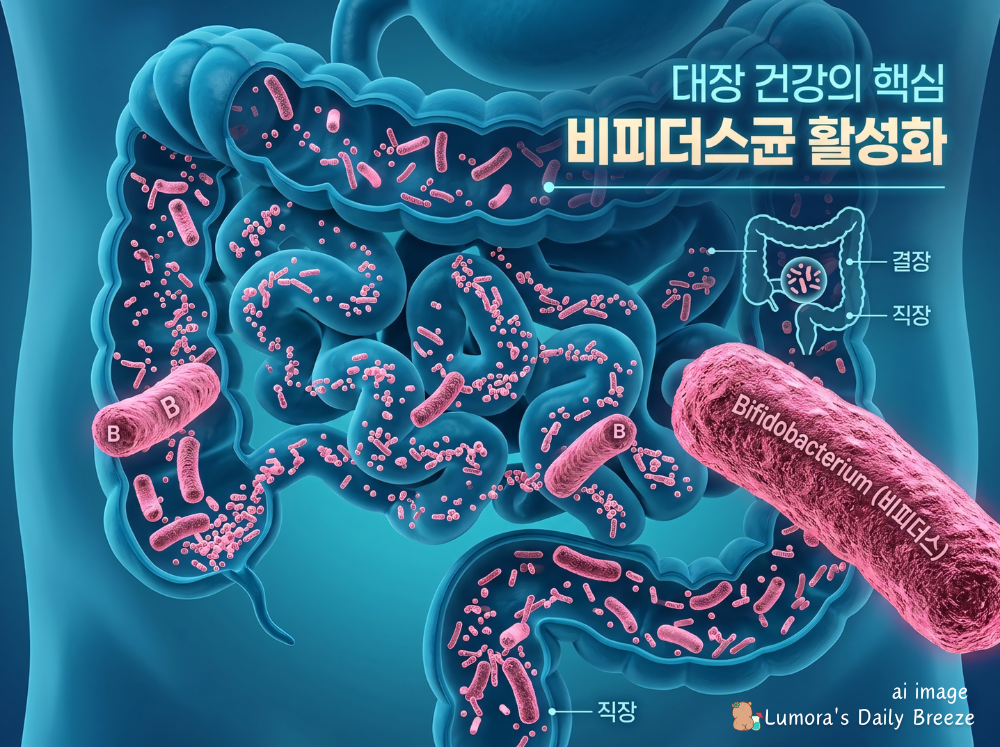 대장 건강의 핵심은 비피더스균이다. 즉 유산균은 장에 잠깐 체류만 할뿐 배출되지만 비피더스는 장내에 상주하면서 장의 상태를 좋게 유지한다.