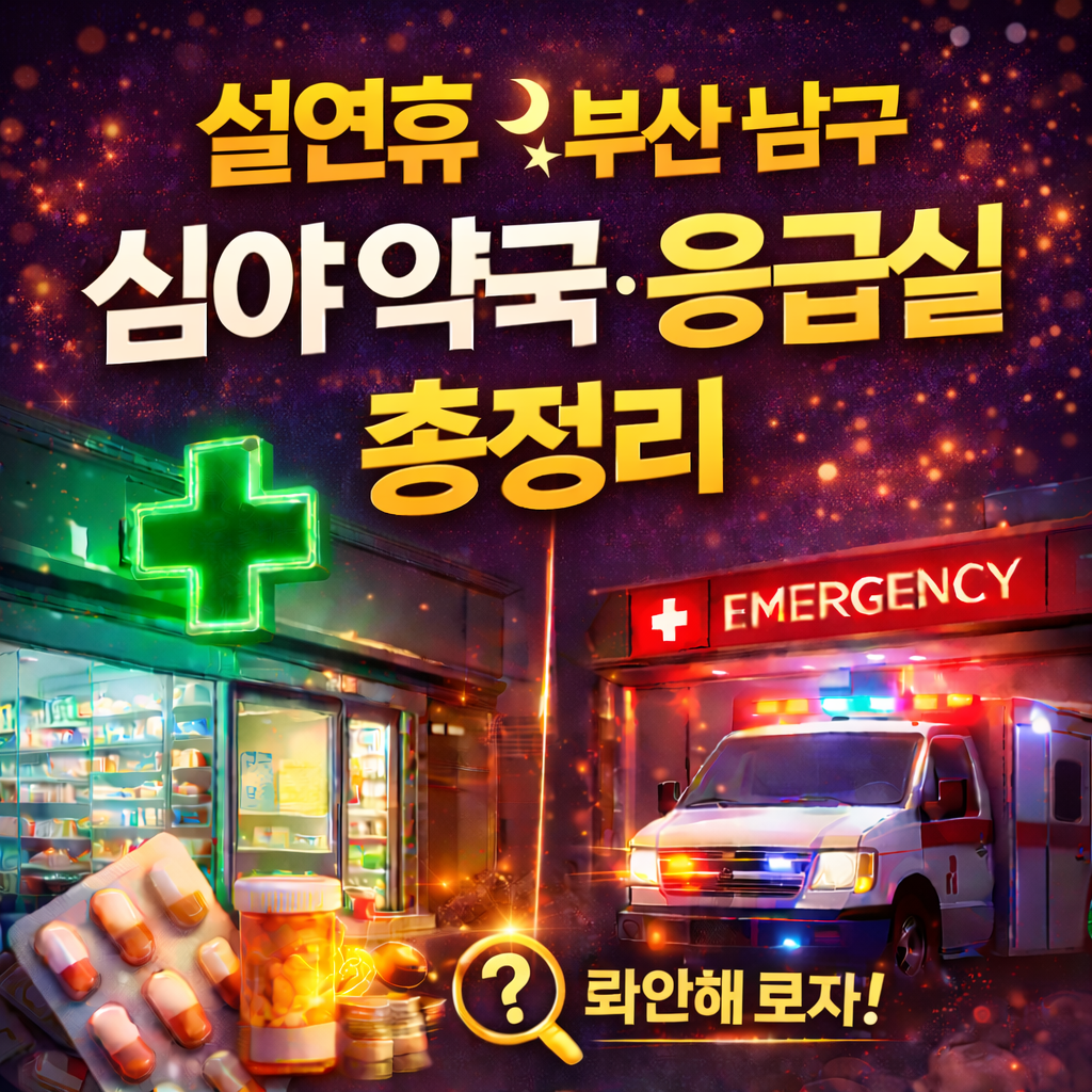 설연휴 부산 남구 심야 약국&middot;응급실 바로가기