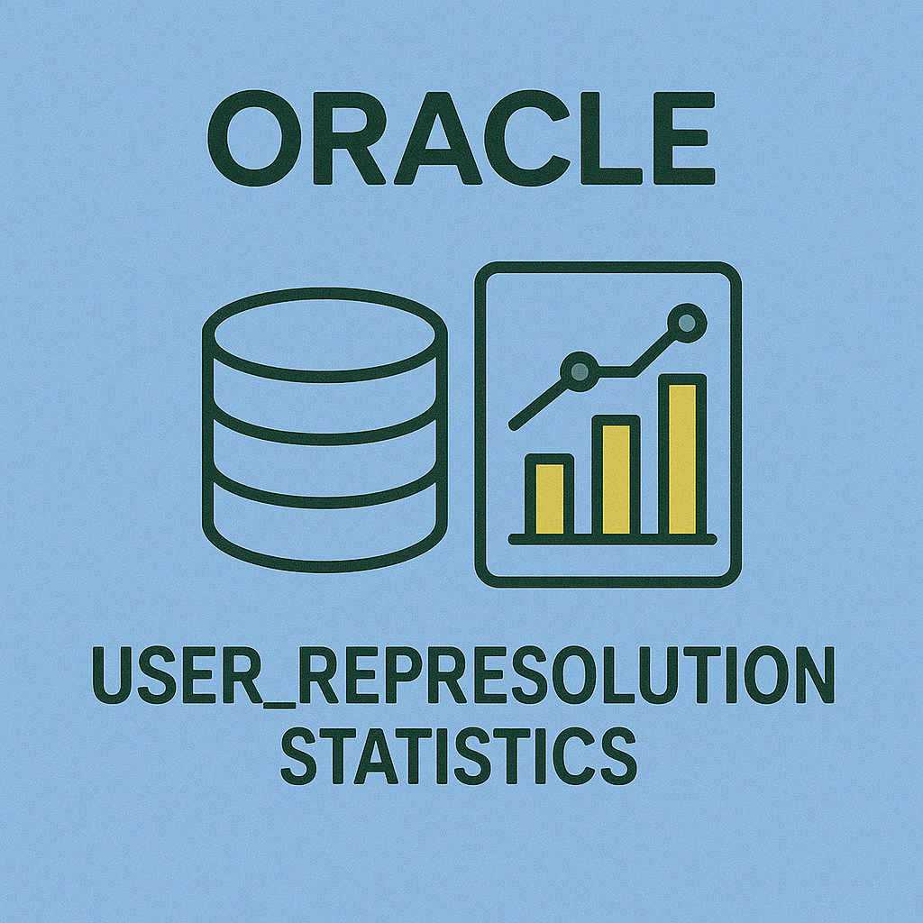 USER_REPRESOLUTION_STATISTICS 해설 : 복제 충돌 해결 통계로 보는 시스템 신뢰도