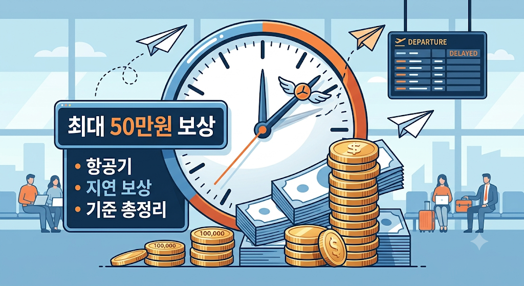 비행기 늦어지면 최대 50만 원? 항공기 지연 보상 기준 총정리