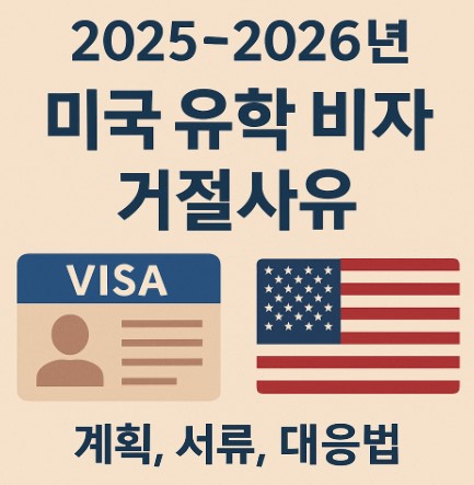 2025-2026 미국 유학 비자 거절 사유와 대응 전략 사진