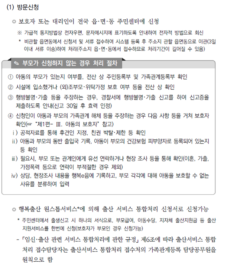 부모급여 신청 방법