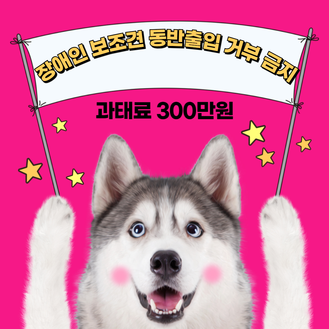 장애인 보조견 동반출입 거부 금지