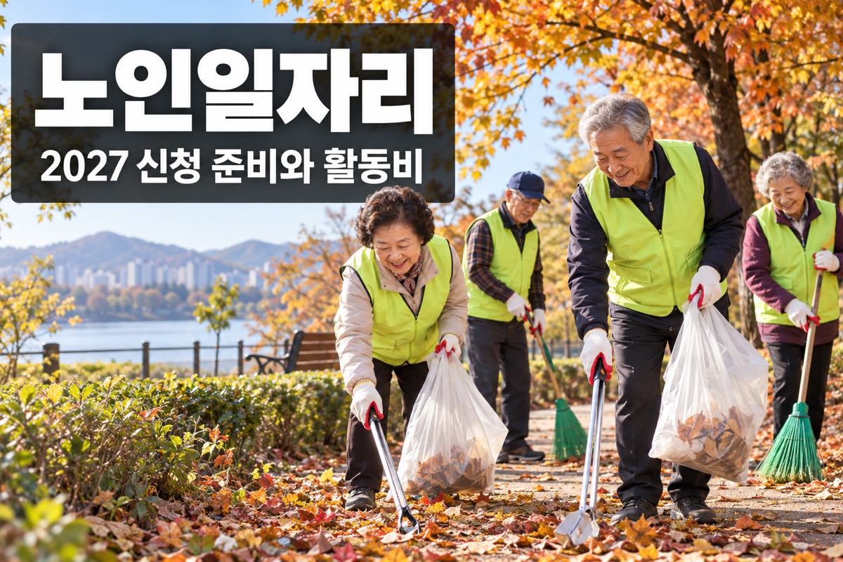 노인일자리 2027 신청 준비, 유형별 조건과 활동비 총정리