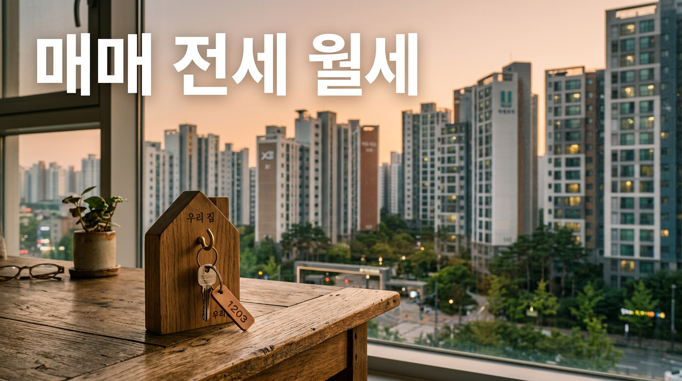 매매 전세 월세 차이를 보여주는 사진