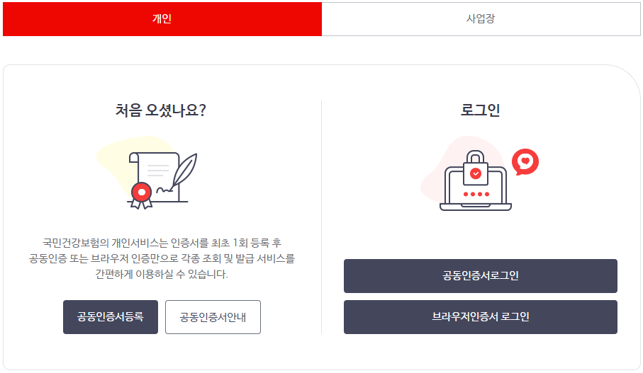 국민건강보험-로그인