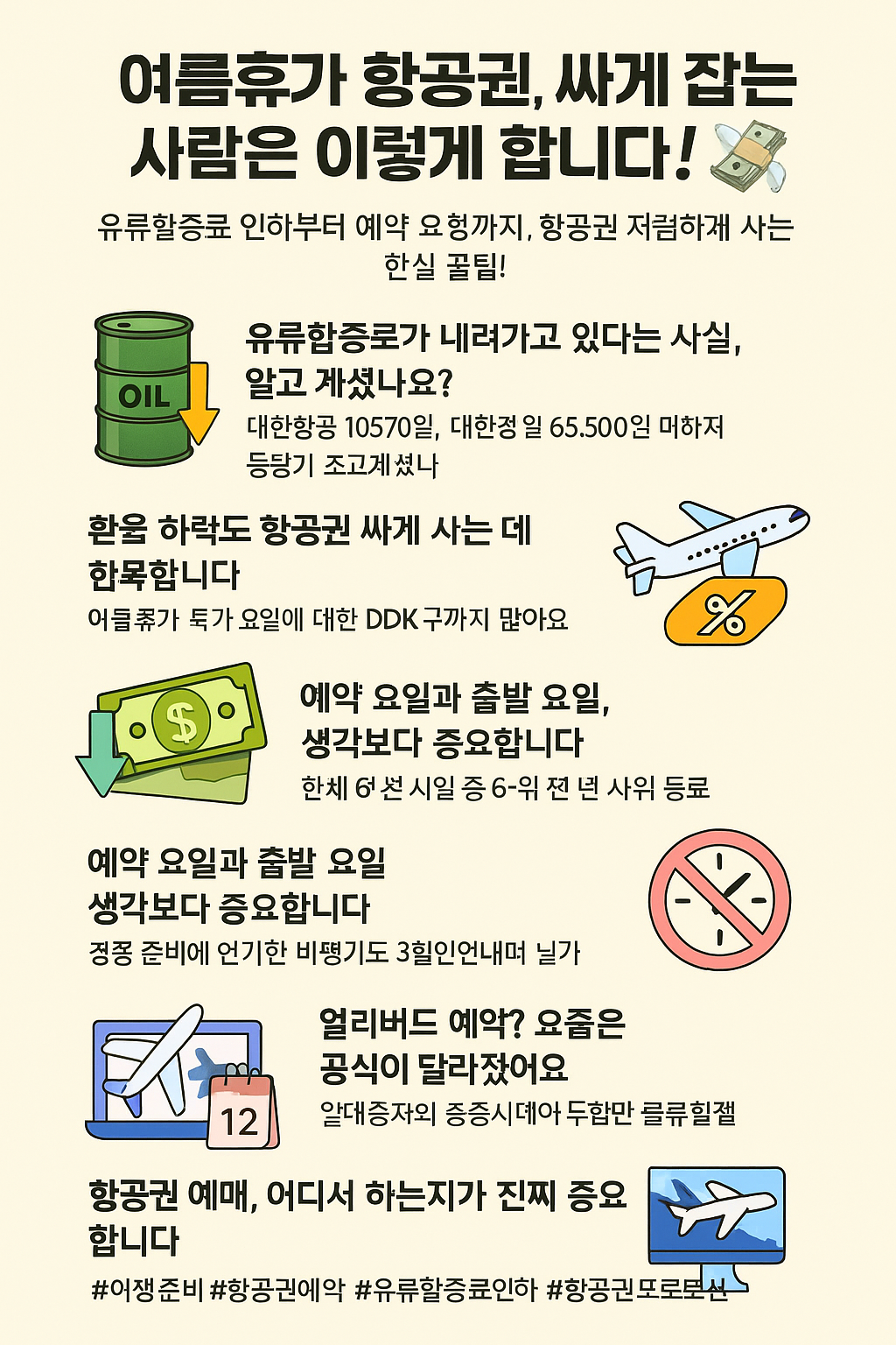여름휴가 항공권, 싸게 잡는 사람은 이렇게 합니다!