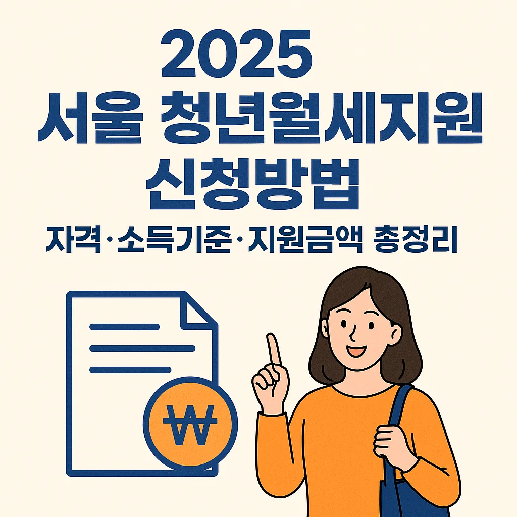 2025 서울 청년월세지원 신청방법 - 조건&middot;소득기준&middot;지원금액 총정리