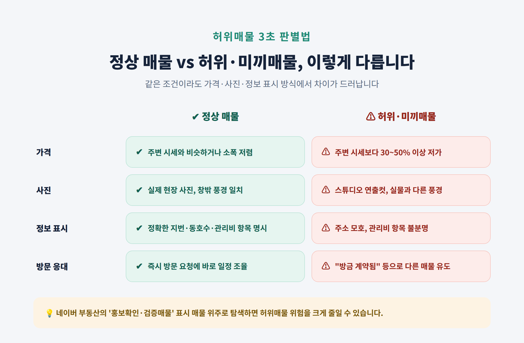 부동산-허위매물-구별법-미끼매물-시세비교-특징