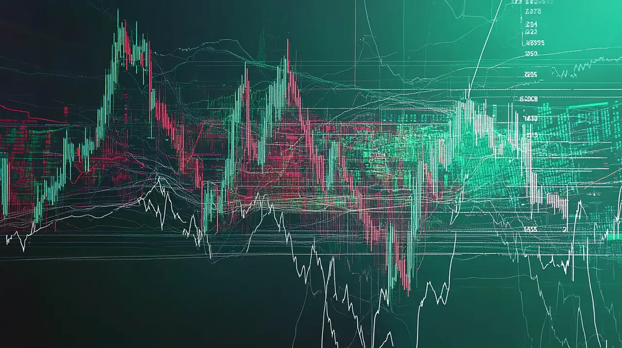 미래 지향적인 2025년 미국 주식 시장의 모습을 화려한 디지털 그래픽으로 보여주며, ETF 트렌드의 동태성과 경쟁력을 시각화하고 도전과 기회를 엿보게 합니다.