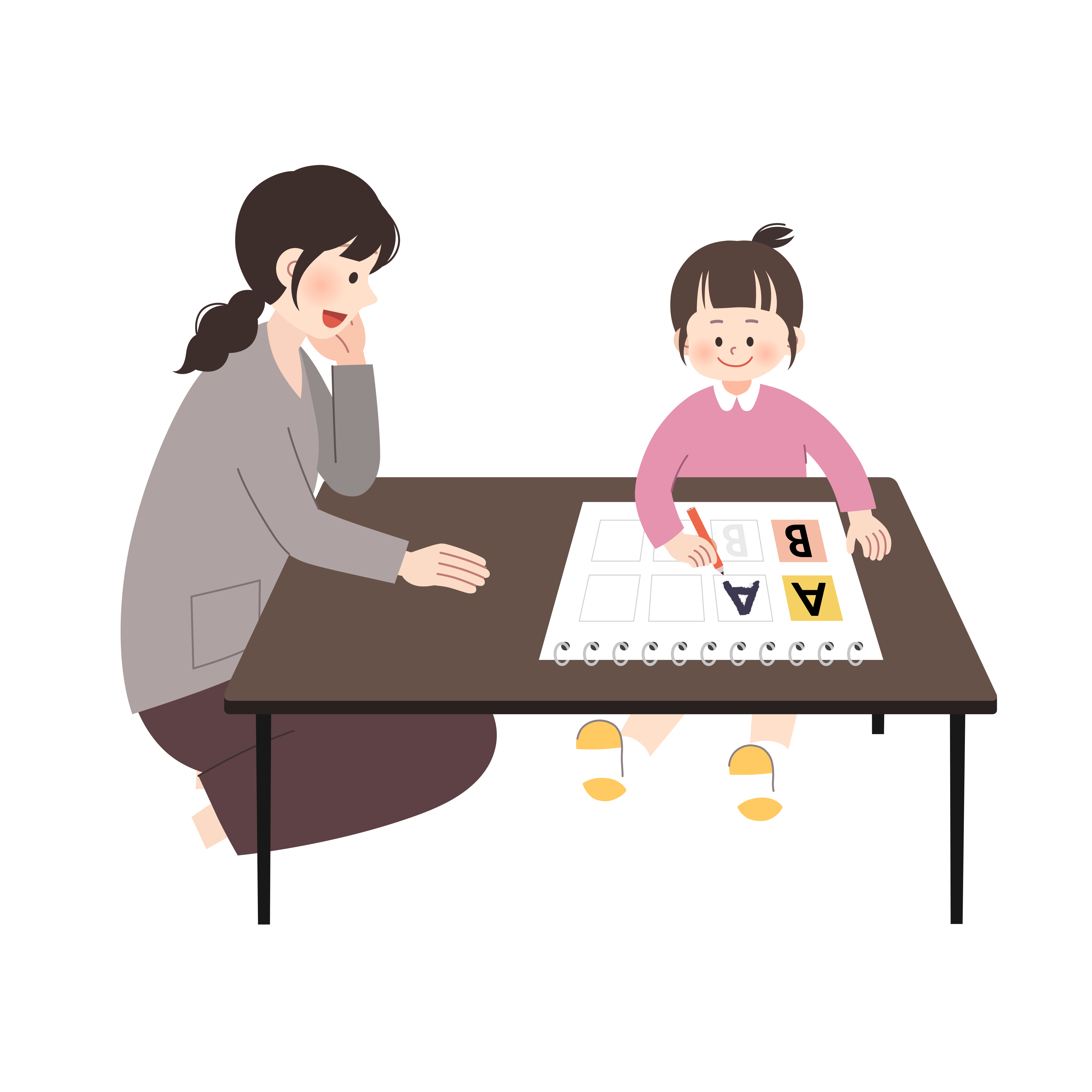 원어민 선생님과 수업하는 어린이