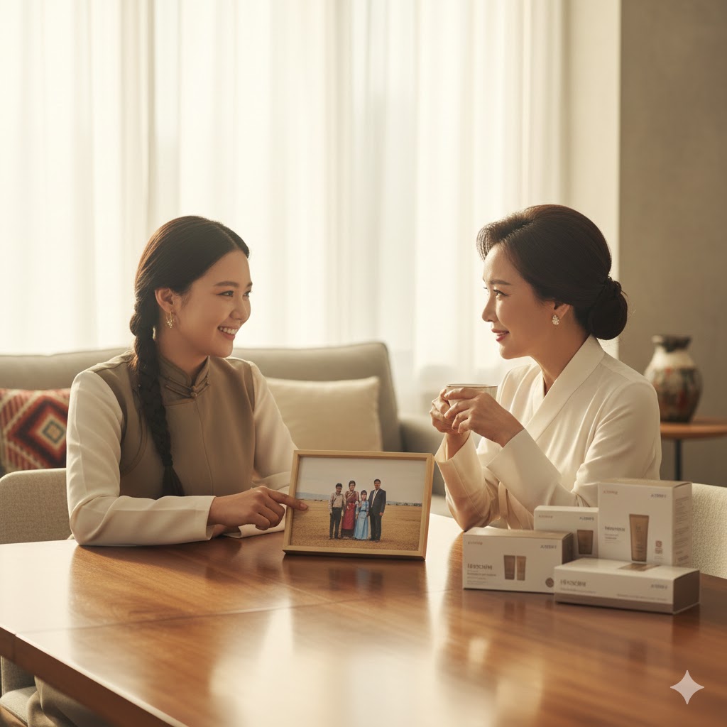 몽골 가족에 대한 사랑과 한국 현장의 열정으로 하나 된 30대 몽골 파트너와 50대 리더의 진실한 소통 모습.