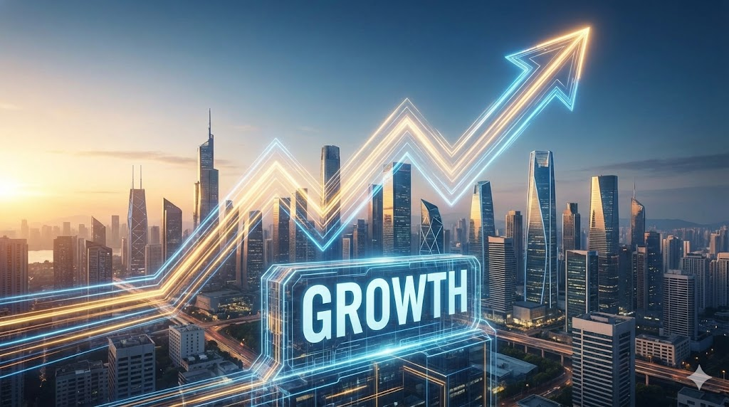 금색 그래픽 요소가 가미된 성공 관련 격언과 목표 달성을 상징하는 체크리스트 이미지