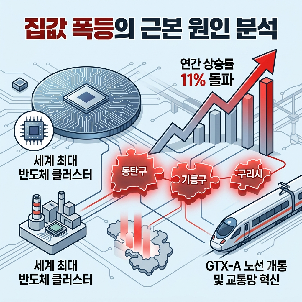 반도체 특수와 교통 호재로 집값 폭등