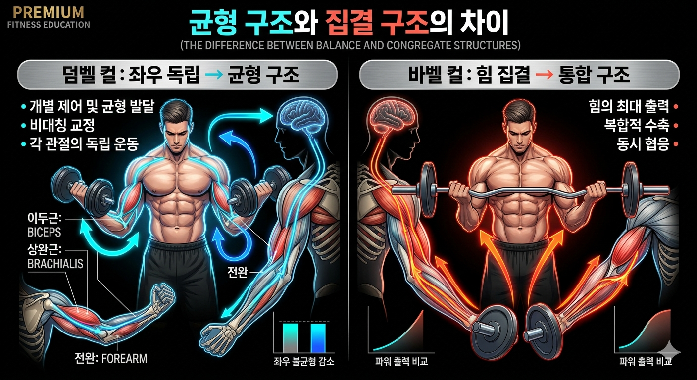 균형 구조와 집결 구조의 차이