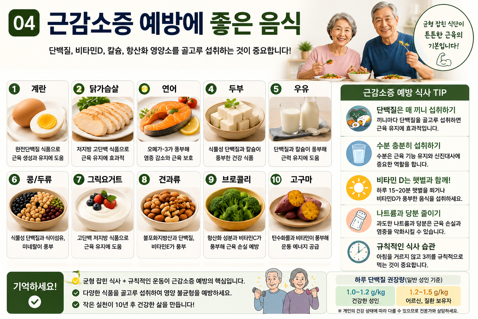 근감소증 예방에 좋은 음식