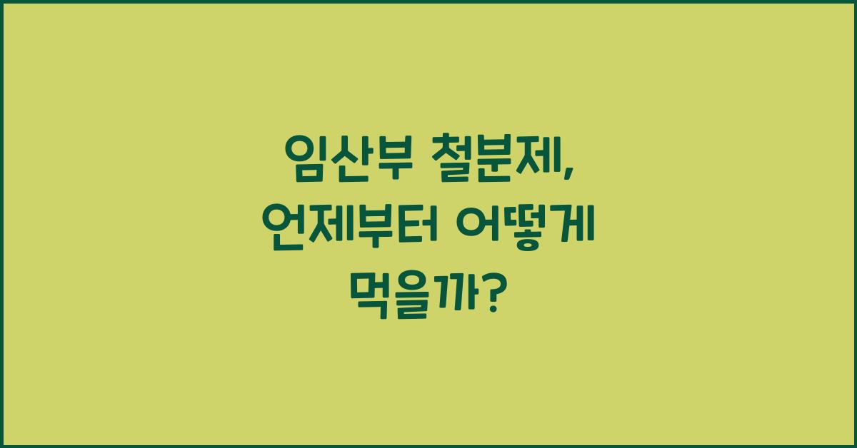 임산부 철분제