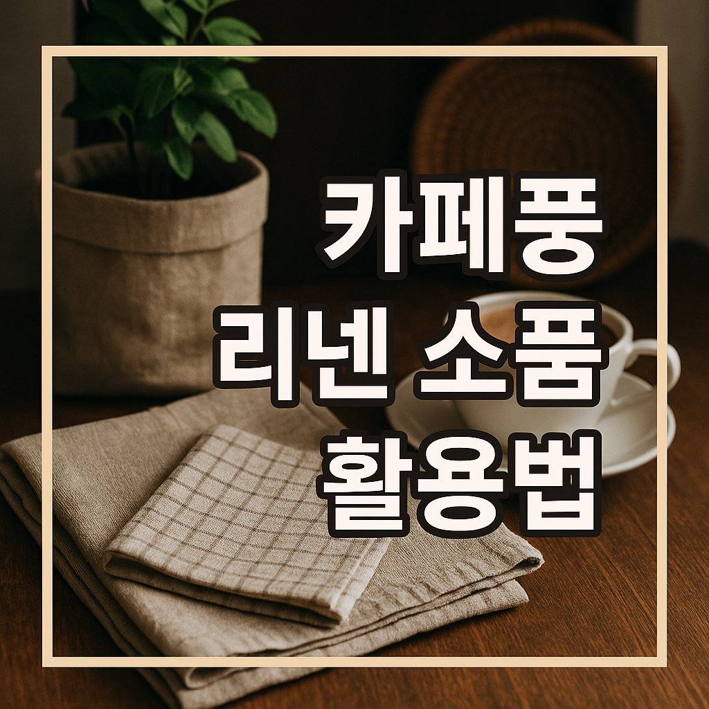 카페풍 리넨 소품 활용법