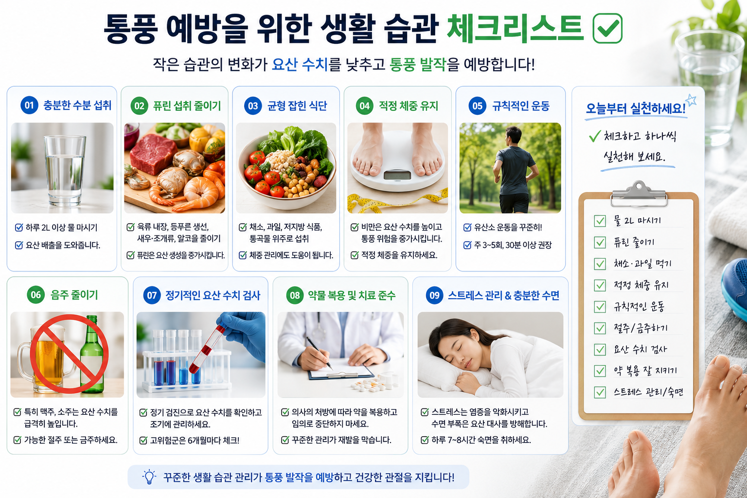 요산 수치 높으면 통풍 위험할까?