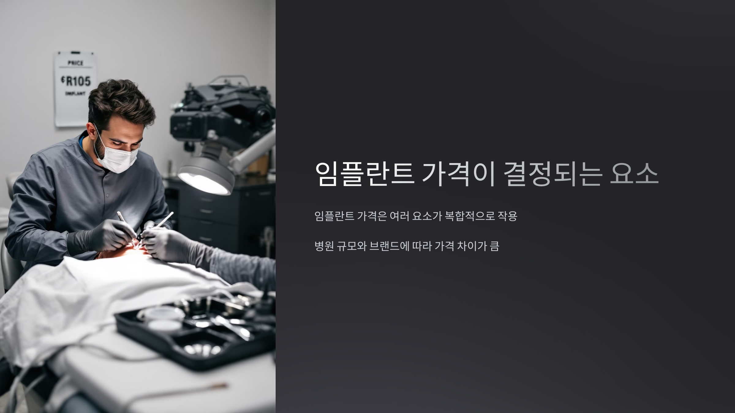 임플란트 가격이 결정되는 요소