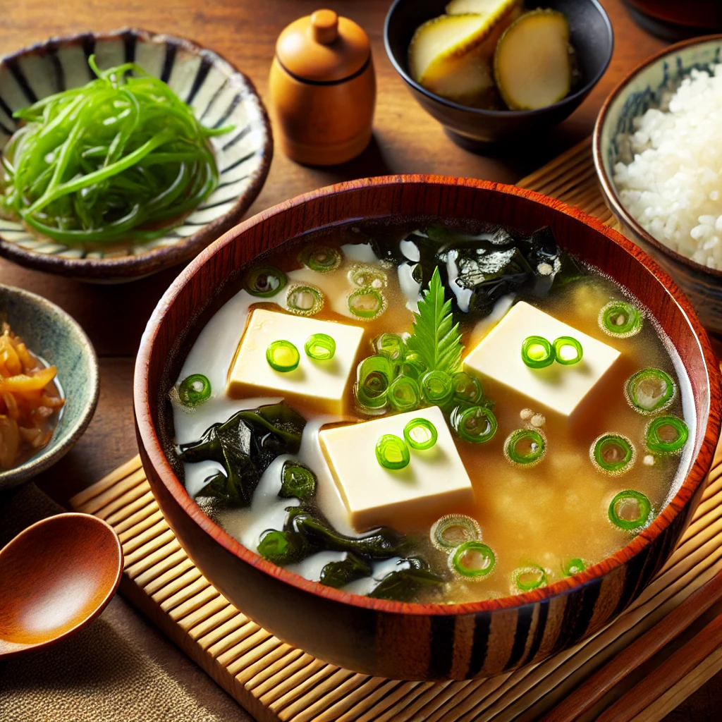 🍵 10. 미소시루 (味噌汁) - 일본 된장국
미소시루는 일본의 대표적인 국 요리로, 된장 베이스 국물에 두부, 미역, 파 등을 넣어 만든 건강한 음식이에요. 일본에서는 아침식사에 빠지지 않는 기본 반찬이며, 집집마다 넣는 재료가 조금씩 다를 정도로 친숙한 요리랍니다.