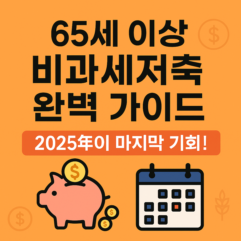 비과세저축 2025 마지막기회