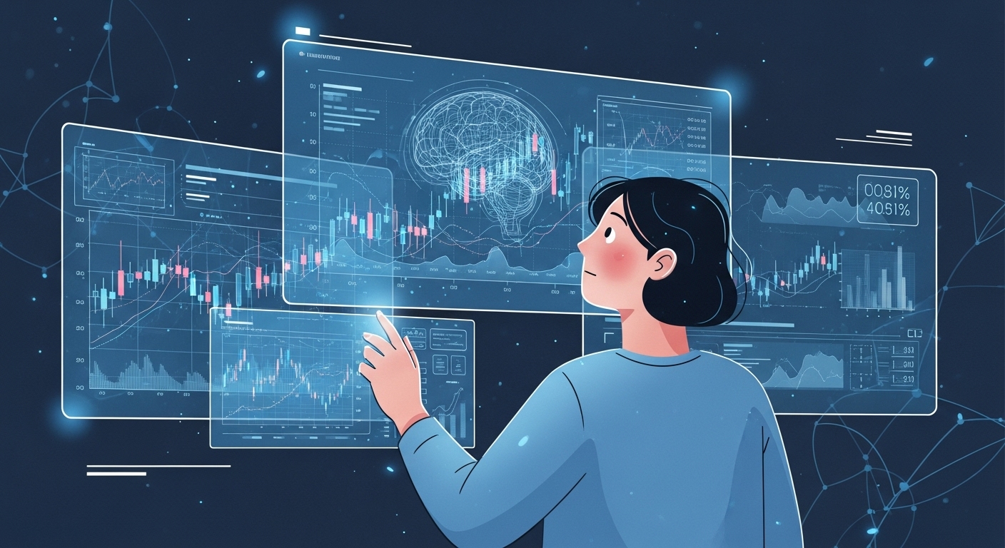 2025년 AI 투자 시대, 인공지능 주식 활용을 통해 성공적인 투자를 꿈꾸는 초보 투자자의 모습