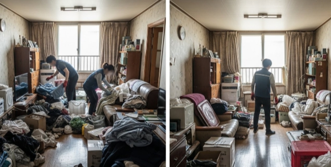 경주 고독사청소 및 정리중