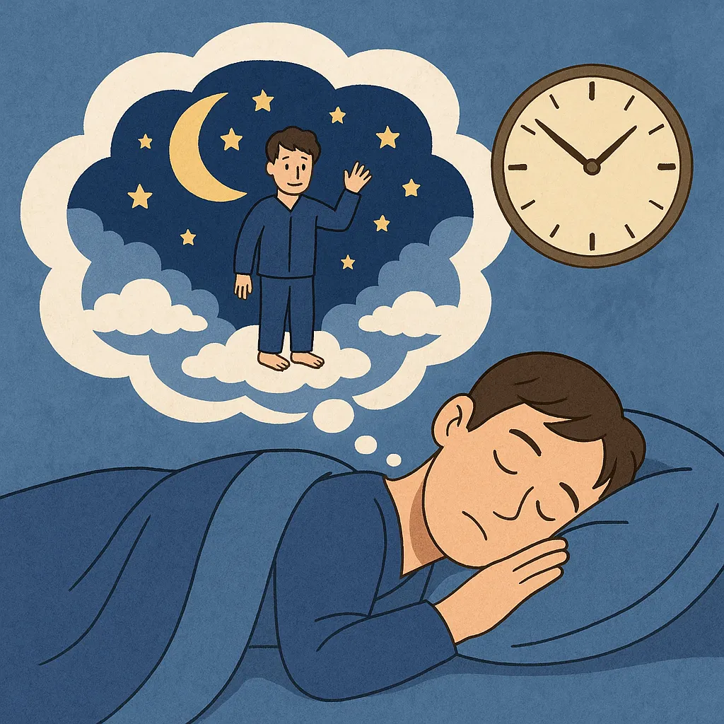 수면-중-꿈을-꾸는-시간이-일정하게-유지되는-현상을-시각적으로-표현한-이미지