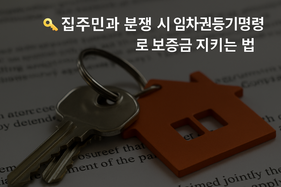 집주인과 분쟁 시 임차권등기명령으로 보증금 지키는 법