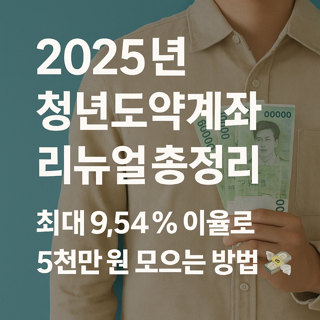 2025 청년도약계좌 완전 정복! 최대 9.54% 이율로 5천만 원 모으는 현실적인 방법💰