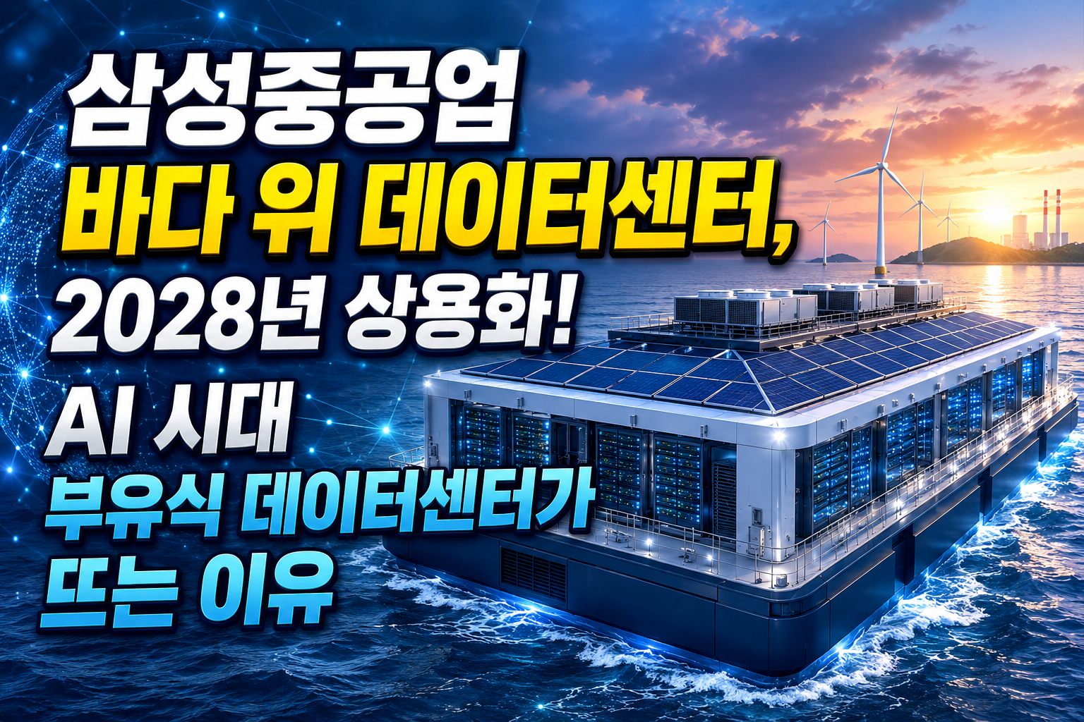 삼성중공업 바다 위 데이터센터, 2028년 상용화! AI 시대 부유식 데이터센터가 뜨는 이유 관련 사진