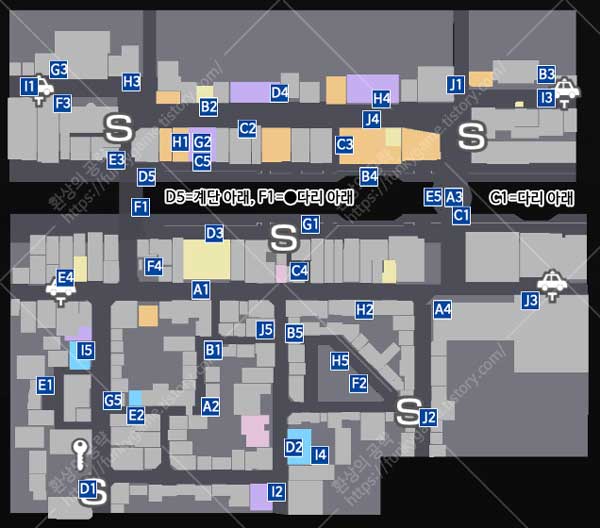 물품보관함 소텐보리 지도 이미지