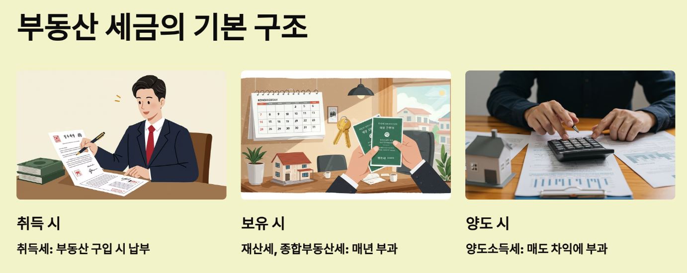 부동산 세금의 기본 구조 이해하기